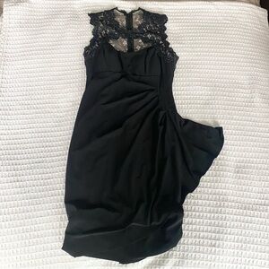 Cache Black and Silver Lace Dress size 6